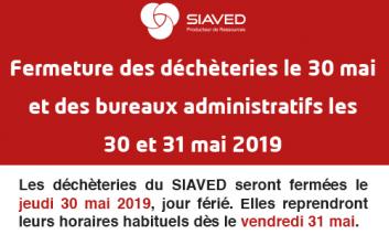 jour férié du 30 mai 2019 : fermetures prévues