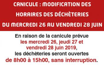 Modification des horaires des déchèteries du siaved