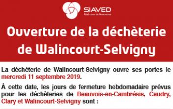 La déchèterie de Walincourt ouvre bientôt