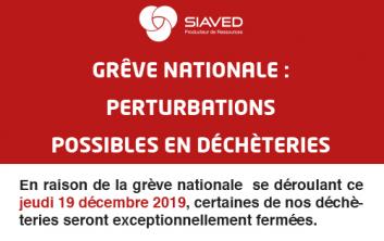 Fermeture potentielle de certaines déchèteries le 19 décembre 2019