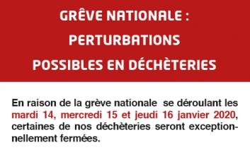 Grève nationale les 14,15 et 16 janvier 2020