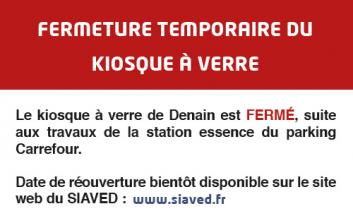 Fermeture kiosque à verre de Denain