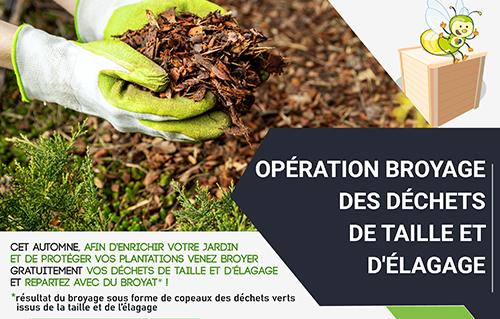 Opération broyage des déchets