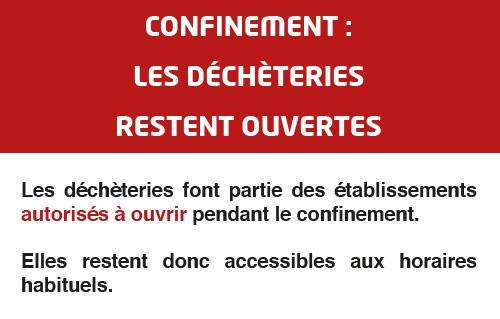 Déchèteries du SIAVED ouvertes pendant le confinement