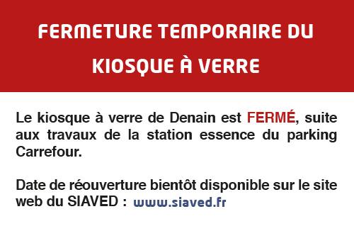 Fermeture kiosque à verre de Denain