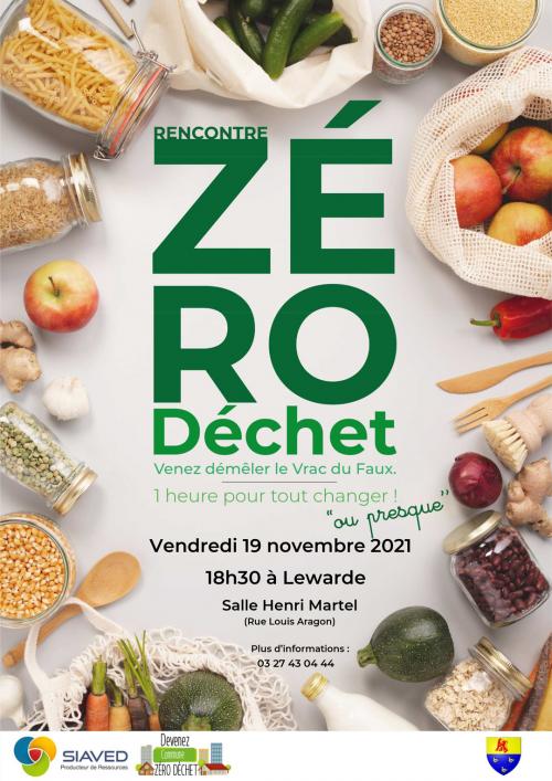 Rencontre / conférence Zéro Déchet au quotidien le 19 novembre 2021 à Lewarde