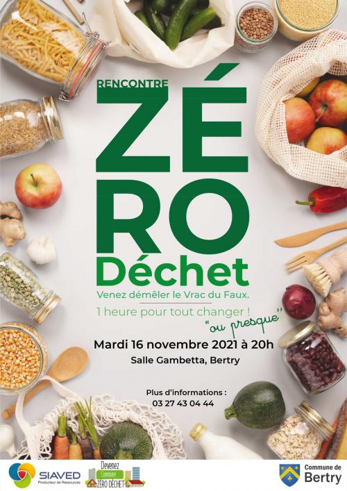 Rencontre / conférence Zéro Déchet au quotidien le 16 novembre 2021 à Bertry