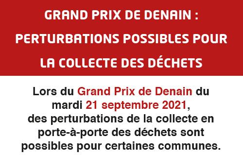 Perturbations de collecte potentielles lors du Grand Prix de Denain