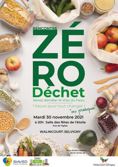 Rencontre / conférence Zéro Déchet au quotidien le 30 novembre 2021 à Walincourt-Selvigny