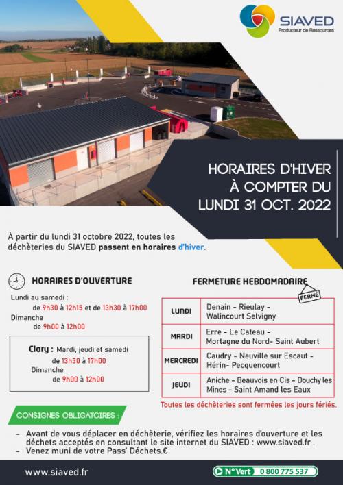 horaire d'hiver 31 oct 2022