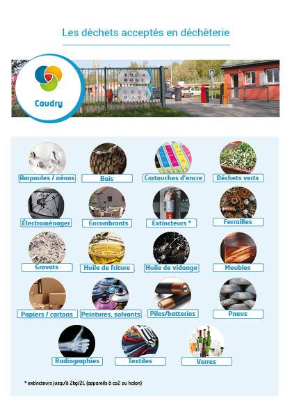 Liste déchets acceptés Caudry