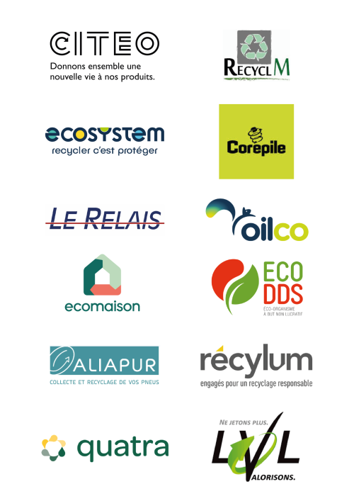 Les logos des éco-organismes